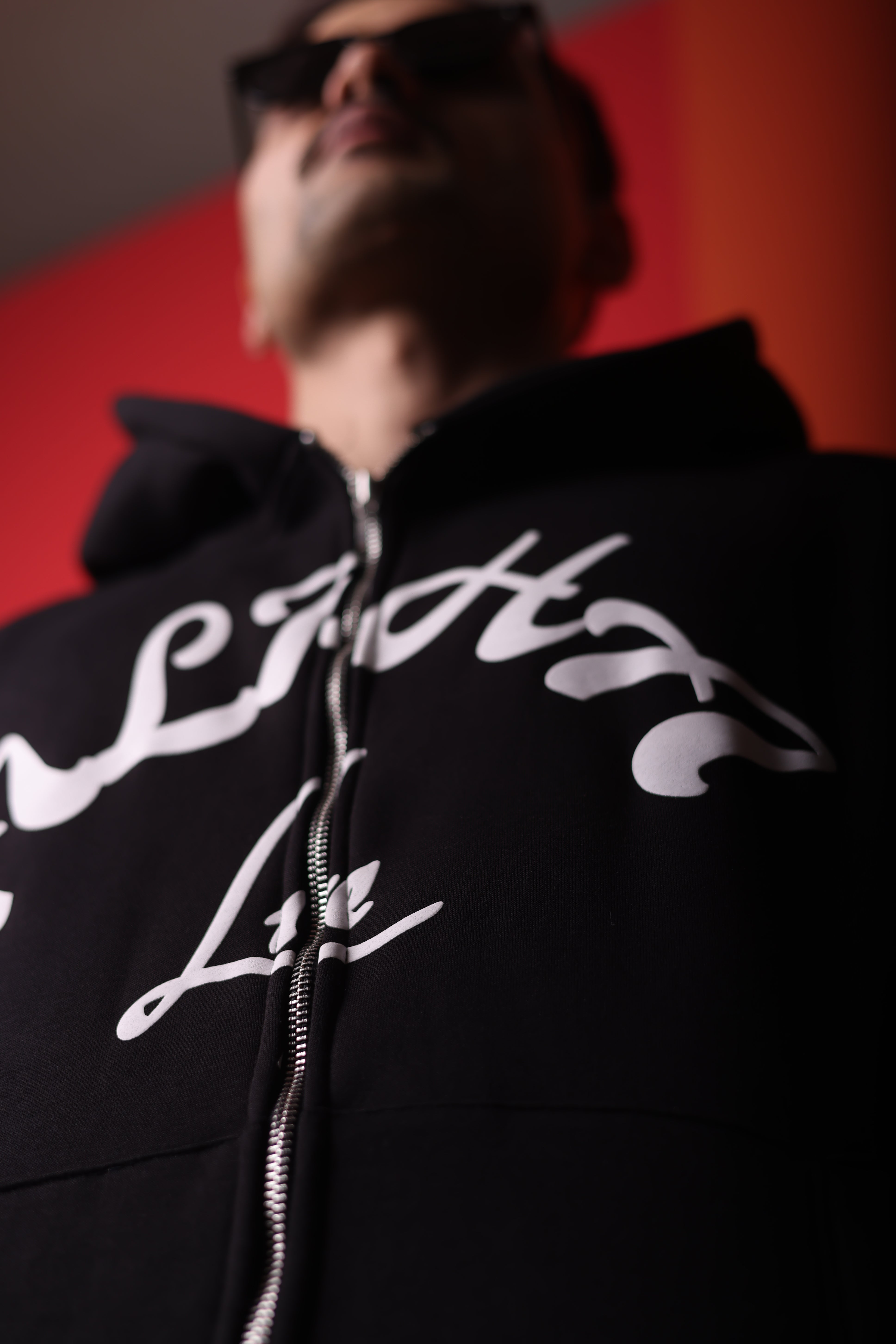 Black Drop shoulder Zipper