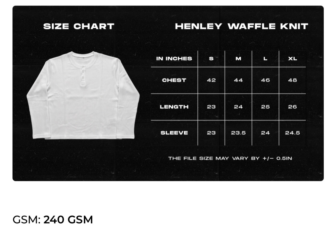 Black Waffle Henley
