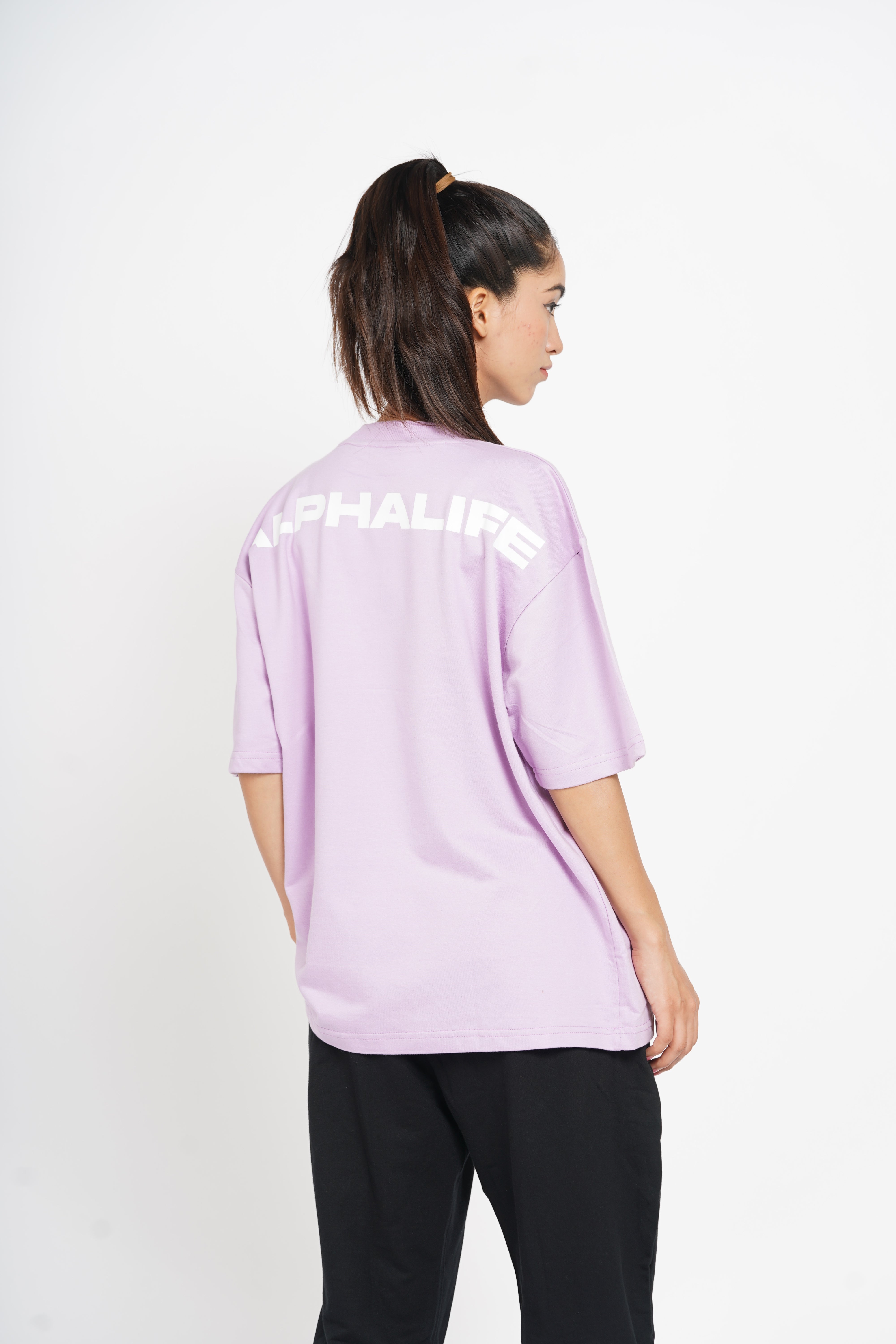 Core Oversized Tee - Lilac – AlphaLife Apparels