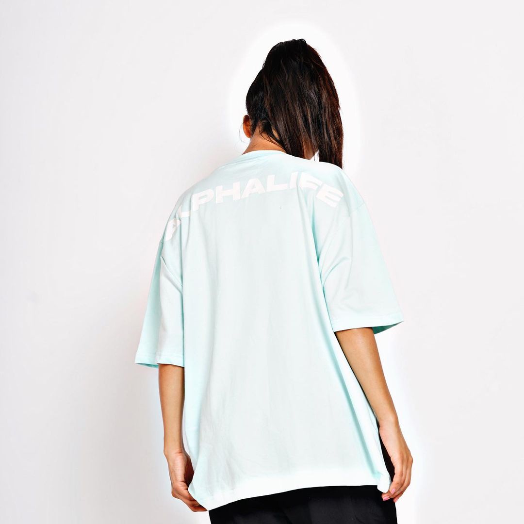 Core Oversized Tee - Aqua