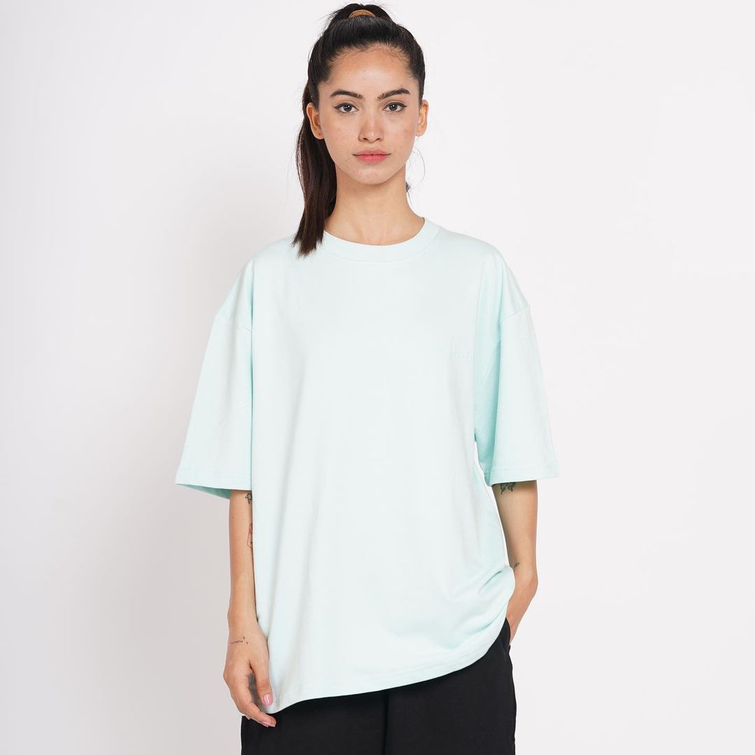 Core Oversized Tee - Aqua