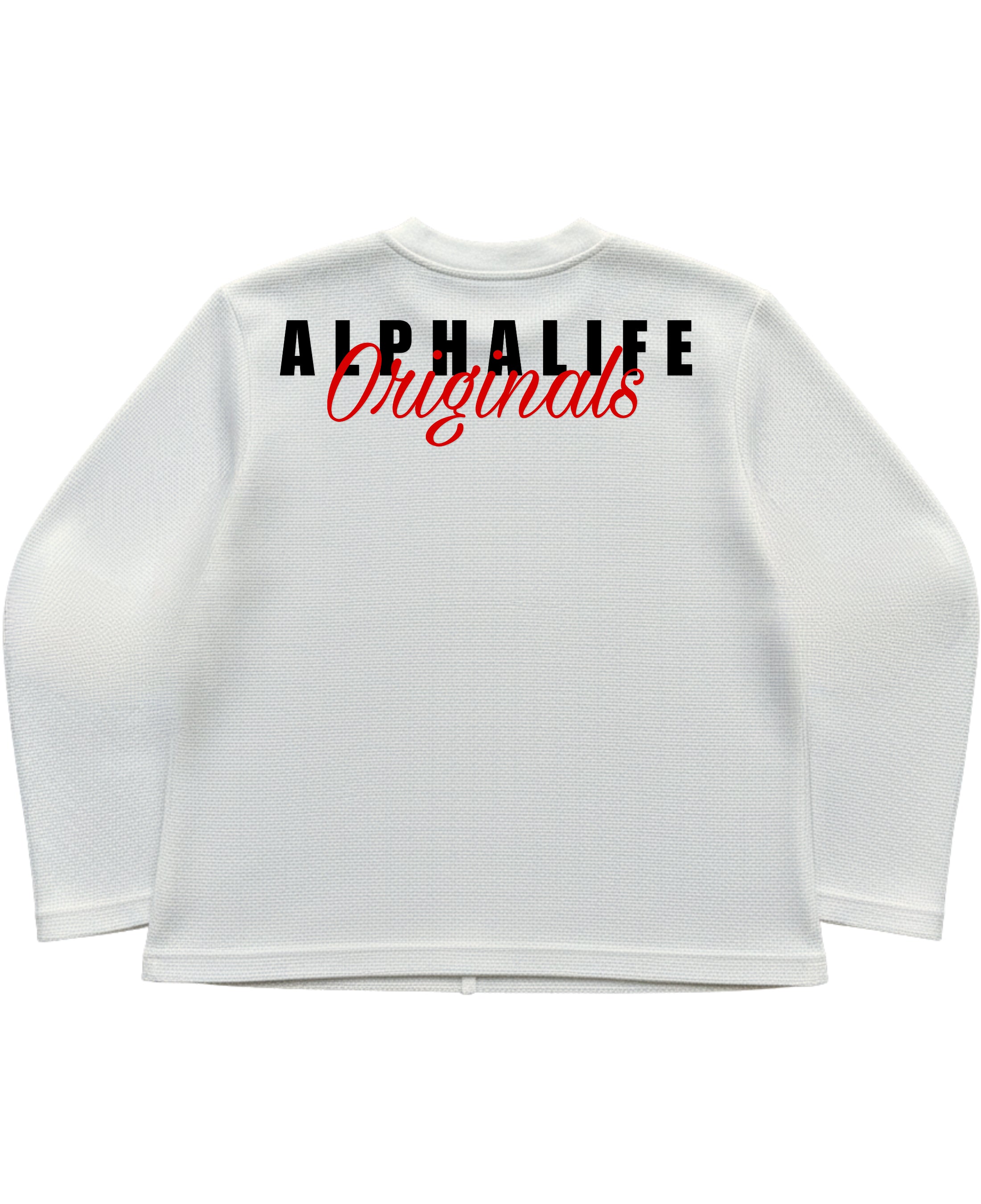 Off-white waffle knit oversized full-sleeve Back Design